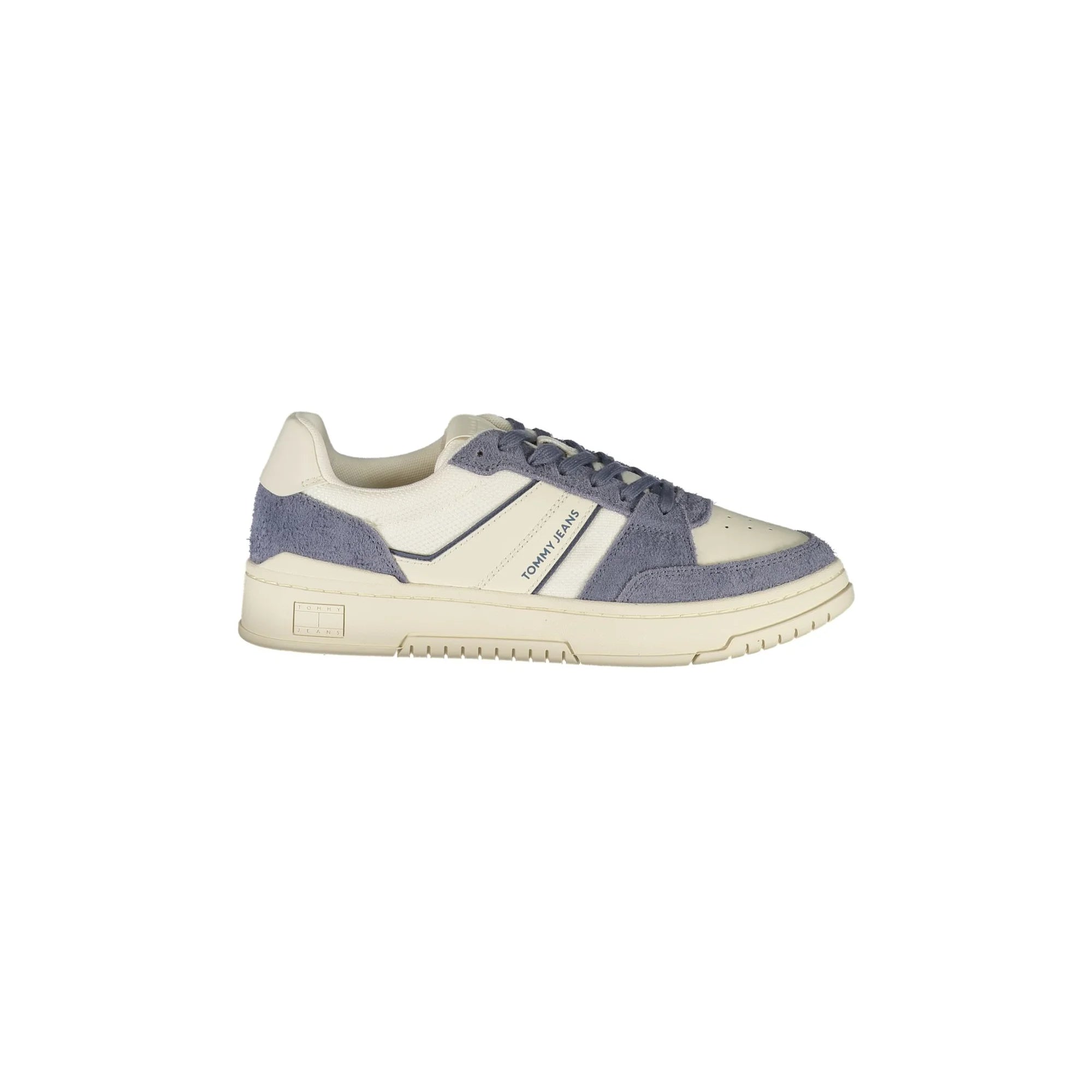 TOMMY HILFIGER Sneakers Uomo Bianche con Lacci e Dettagli Azzurri Bianco - foto prodotto